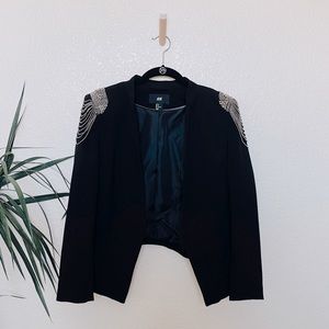 H&M Embellished Shoulder Blazer